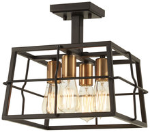 Minka-Lavery 4769-416 - 4 LIGHT SEMI FLUSH