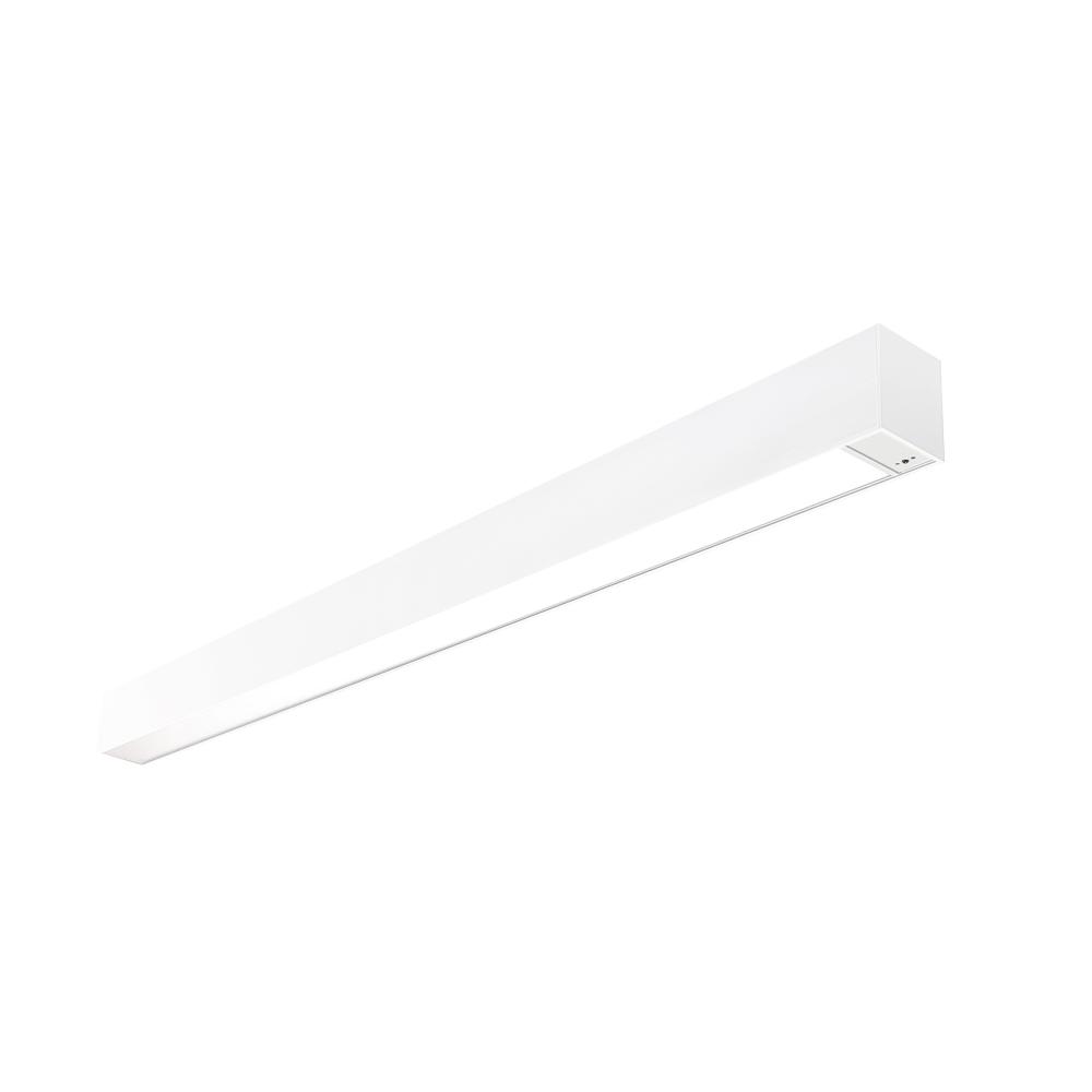 8' L-Line LED Indirect/Direct Linear, 12304lm / Selectable CCT, White Finish, with EM & Motion