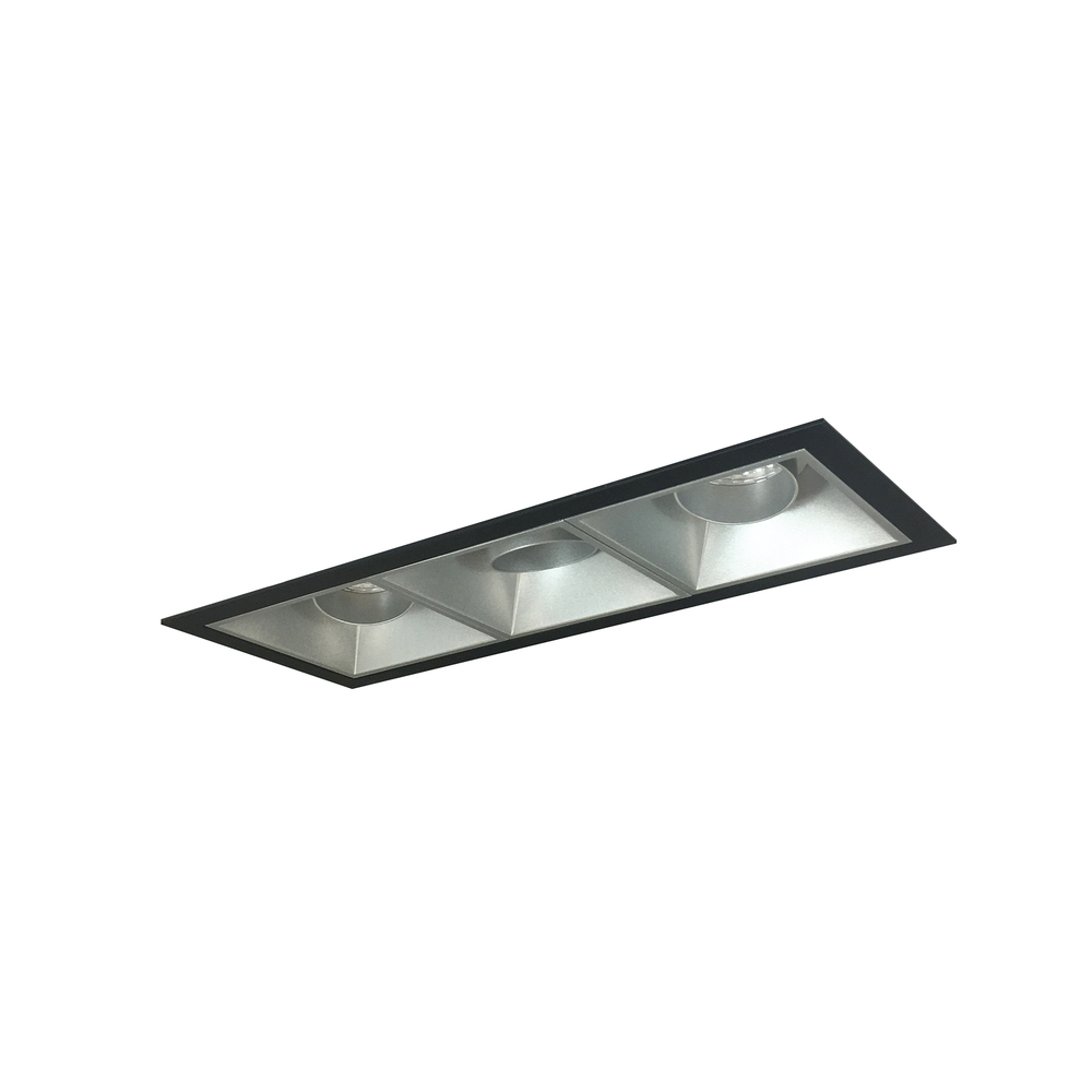 Iolite MLS 3-Head Trim Set, Black Flange, 5000K, 1000lm, Haze Adj. Snoot/Fixed Downlt./Adj. Gimbal