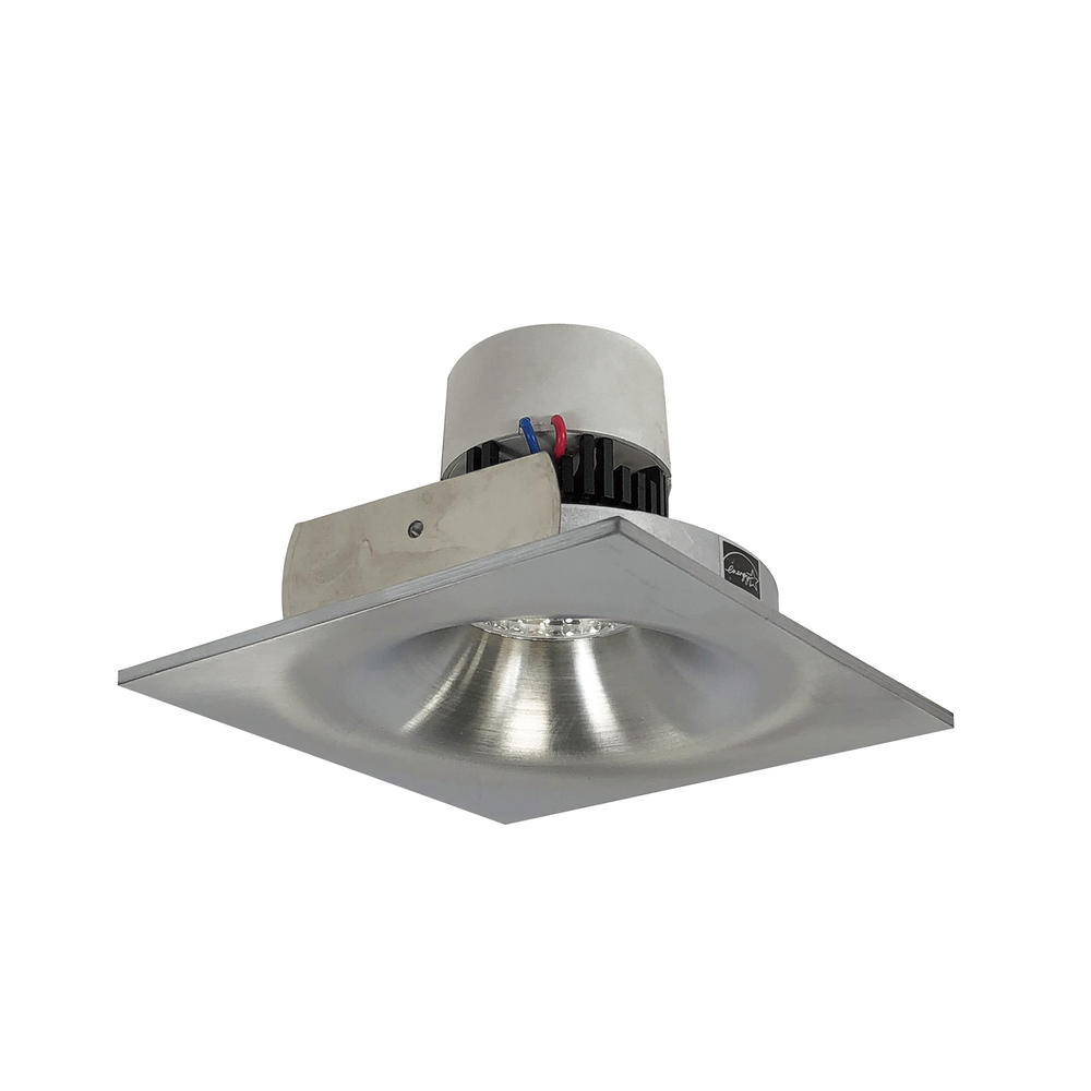 4" Pearl LED Square Bullnose Retrofit, 1000lm / 12W, 4000K, Natural Metal Finish