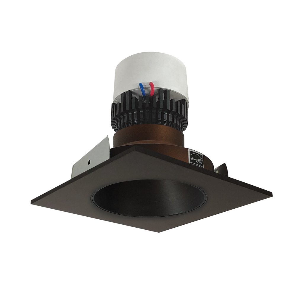 4" Pearl LED Square Retrofit Reflector with Round Aperture, 1000lm / 12W, 4000K, Bronze