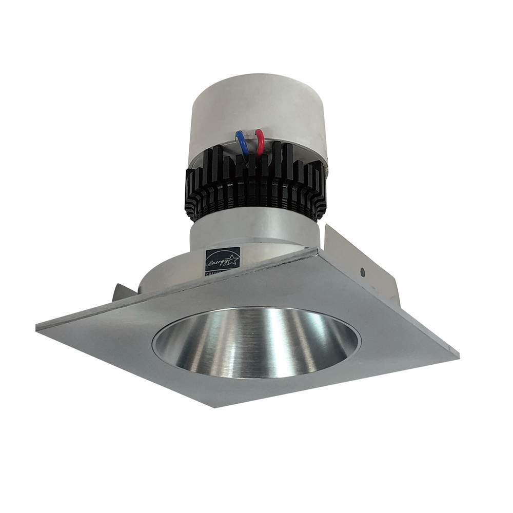 4" Pearl LED Square Retrofit Reflector with Round Aperture, 1000lm / 12W, 3000K, Natural Metal