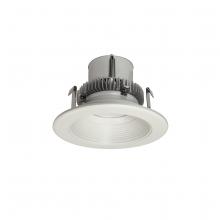 Nora NLCBC2-45235WW/10LE4EM - 4" Cobalt Click Round Retrofit Baffle, 1000lm / 12W, 3500K, White Baffle / White Flange,