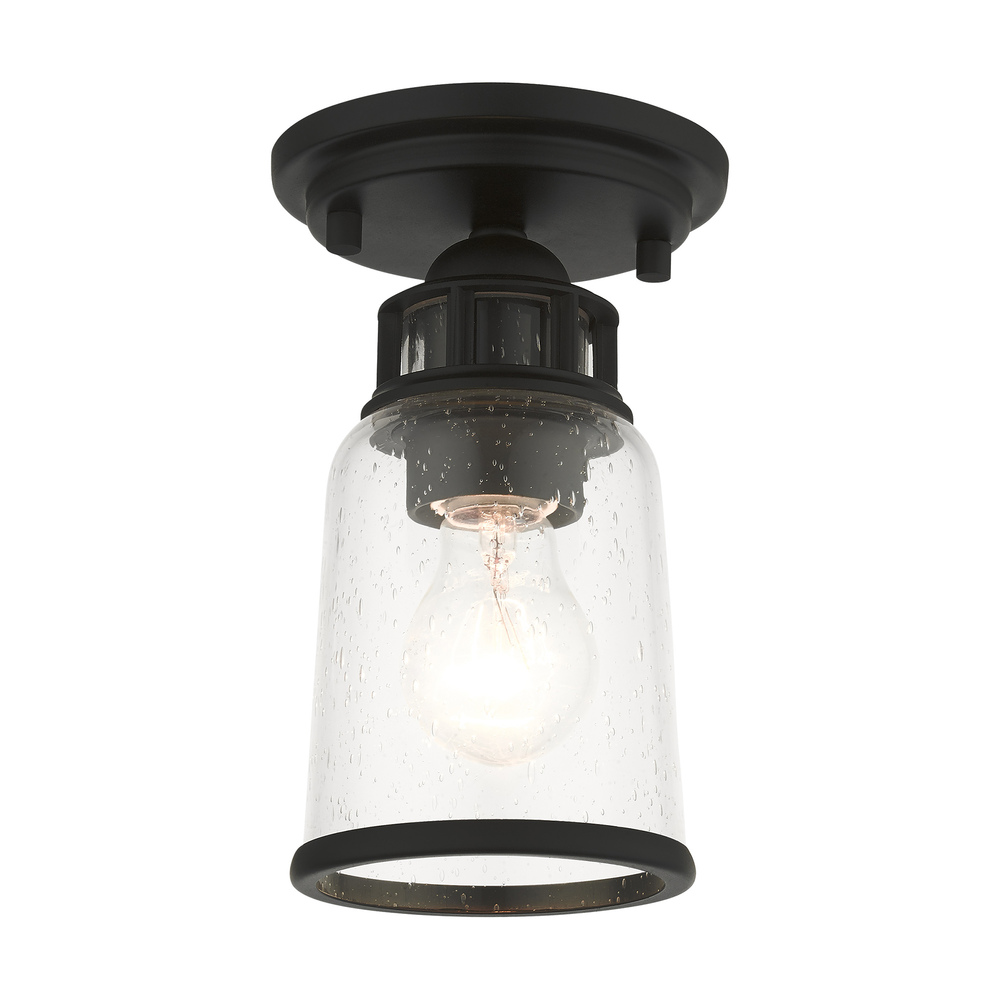 1 Lt Black Flush Mount