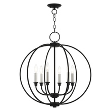 Livex Lighting 4666-04 - 6 Lt Black Chandelier