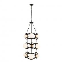 Varaluz 374F09CBFG - Black Betty 9-Lt 3-Tier Foyer - Carbon/French Gold