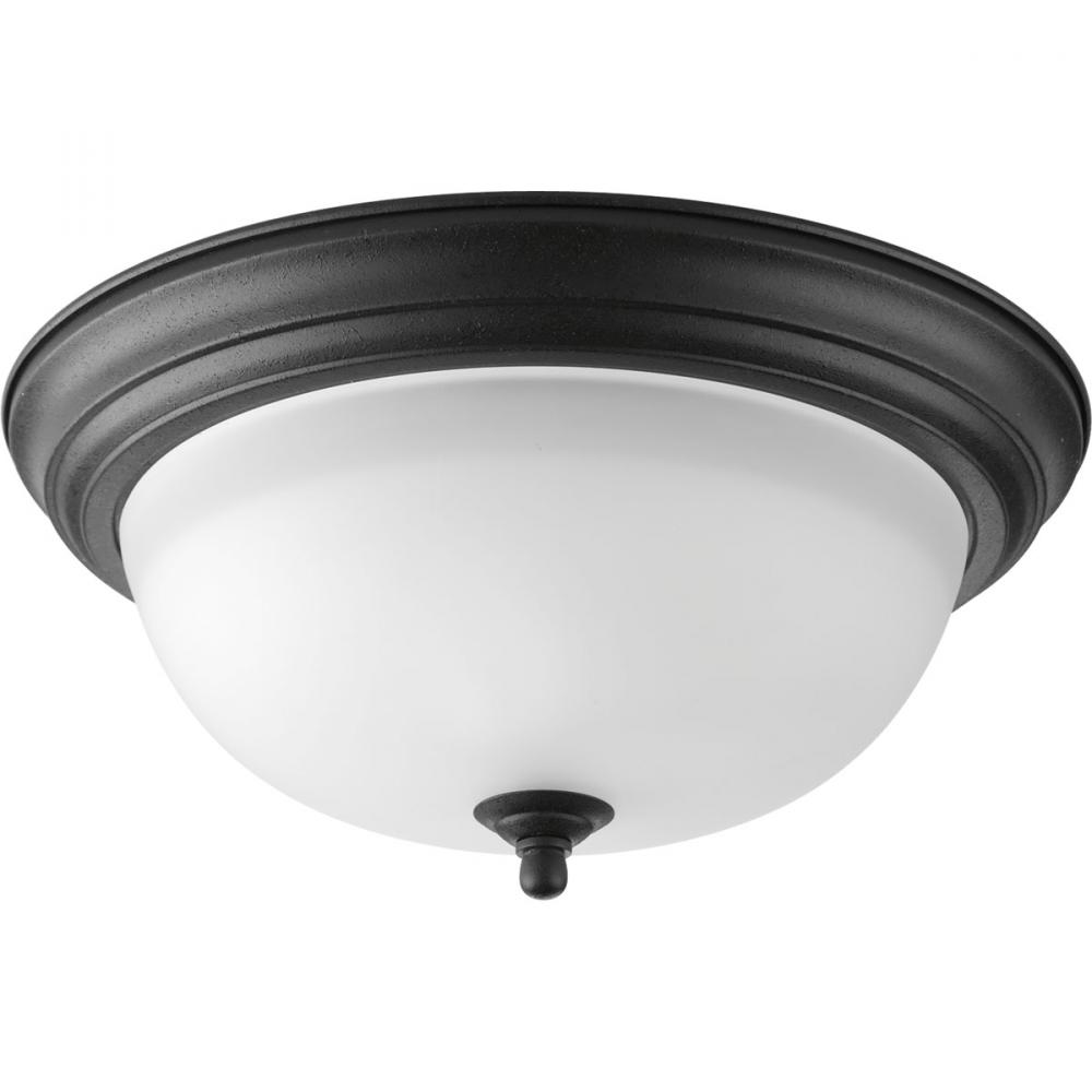 Two-Light Dome Glass 13-1/4" Close-to-Ceiling