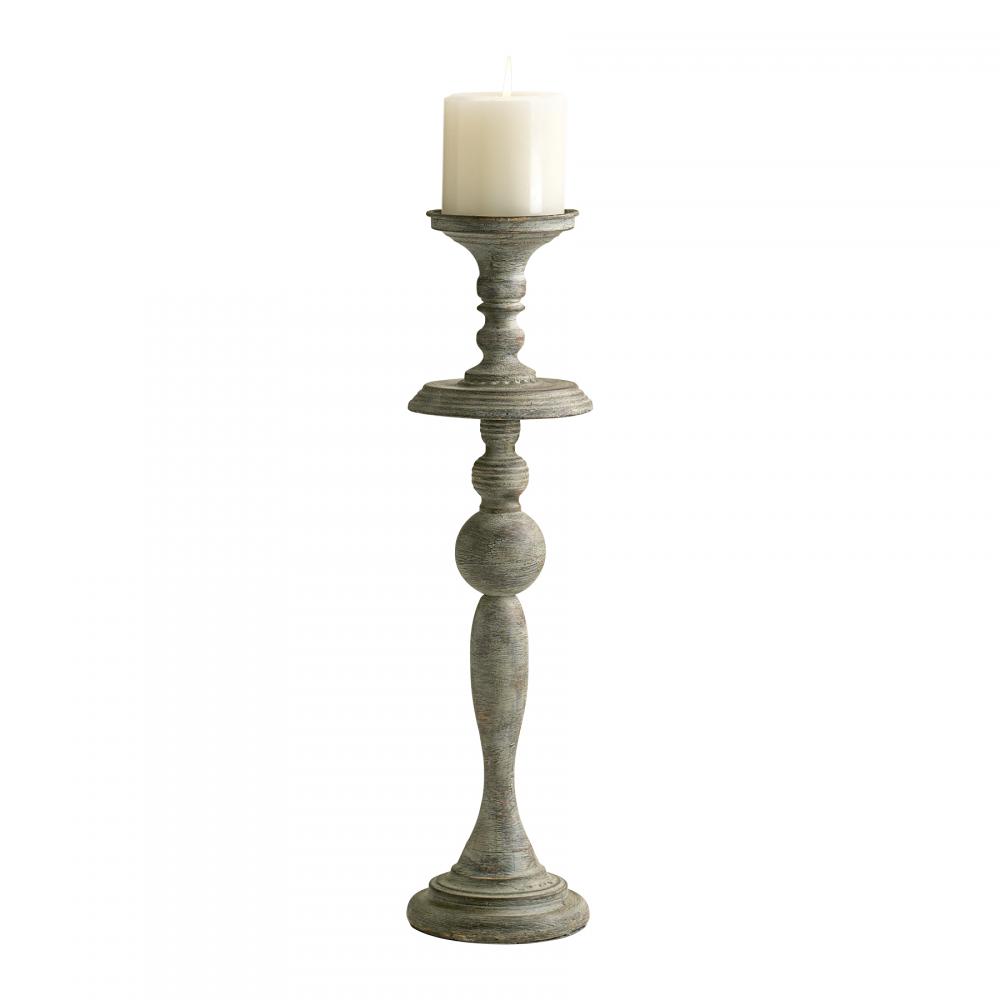 Bach Candlestick Distressed Antiqued White - Small