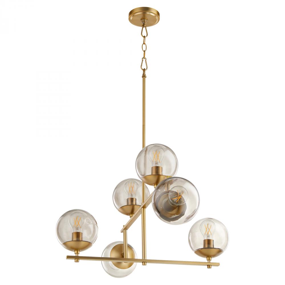 Edmonds Chandelier Aged Brass