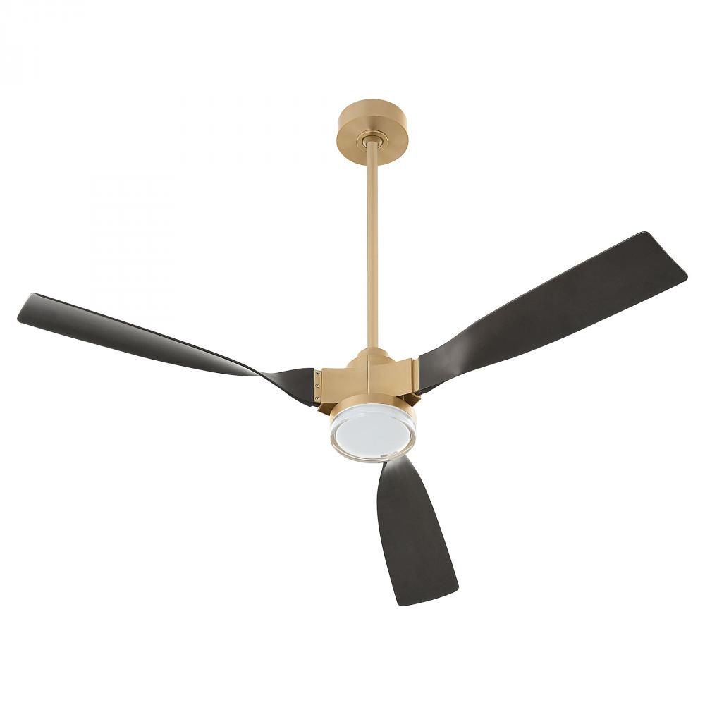 Alisio 58" Ceiling Fan Aged Brass - Dark Walnut