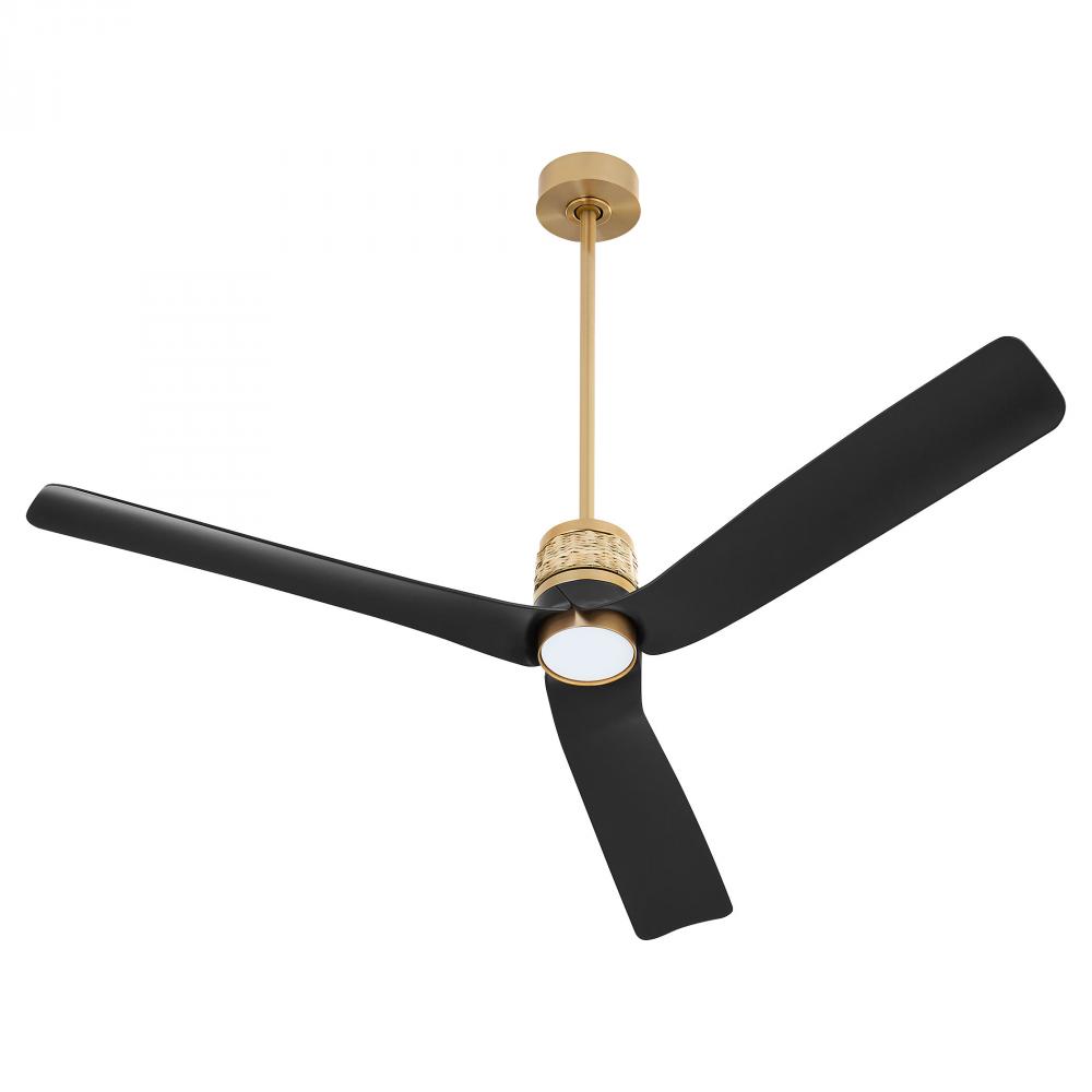 62" Levant Ceiling Fan Aged Brass