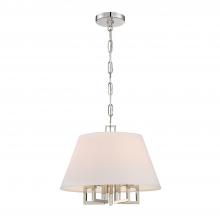 Crystorama 2255-PN - Libby Langdon for Crystorama Westwood 5 Light Polished Nickel Pendant