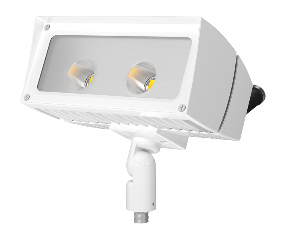 Flood 3720 Lumens Ffled 26W 4X4 120V photocell cool LED arm on-off white