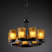 Justice Design Group GLA-8766-16-CLRT-MBLK - Dakota 9-Light Ring Chandelier