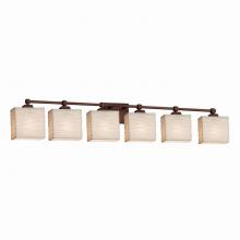 Justice Design Group PNA-8426-55-WAVE-DBRZ - Tetra 6-Light Bath Bar