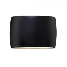 Justice Design Group CER-8898-CRB-LED2-2000 - Wide ADA Large Oval LED Wall Sconce - Closed Top