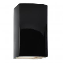 Justice Design Group CER-0955W-BLK-LED1-1000 - Large LED Rectangle - Open Top & Bottom (Outdoor)
