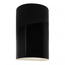 Justice Design Group CER-1265W-BLK-LED1-1000 - Large LED Cylinder - Open Top & Bottom (Outdoor)