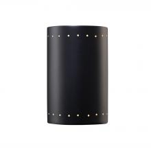 Justice Design Group CER-1295-CRB-LED2-2000 - Large Cylinder w/ Perfs - Open Top & Bottom - LED