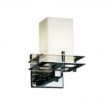 Justice Design Group FSN-8171-15-OPAL-CROM-LED1-700 - Metropolis 1-Light LED Wall Sconce (2 Flat Bars)
