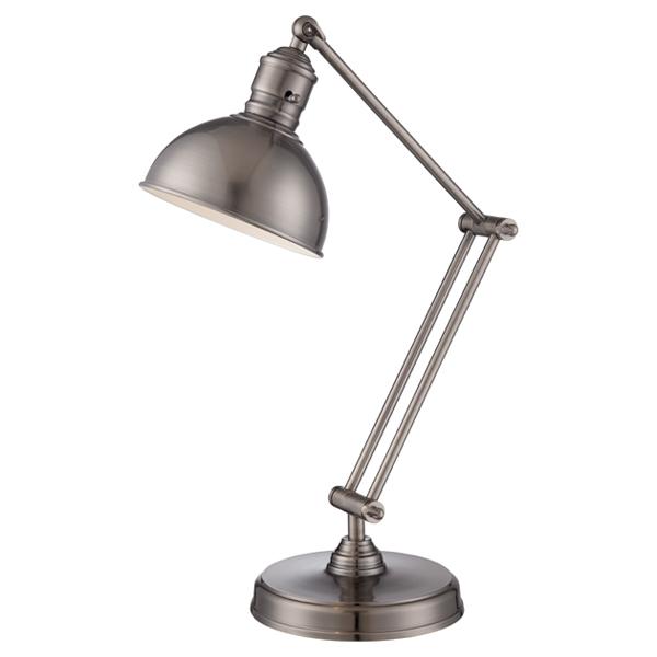 Vintage Desk Lamp; 1 Light; Antique Nickel; Adjustable height