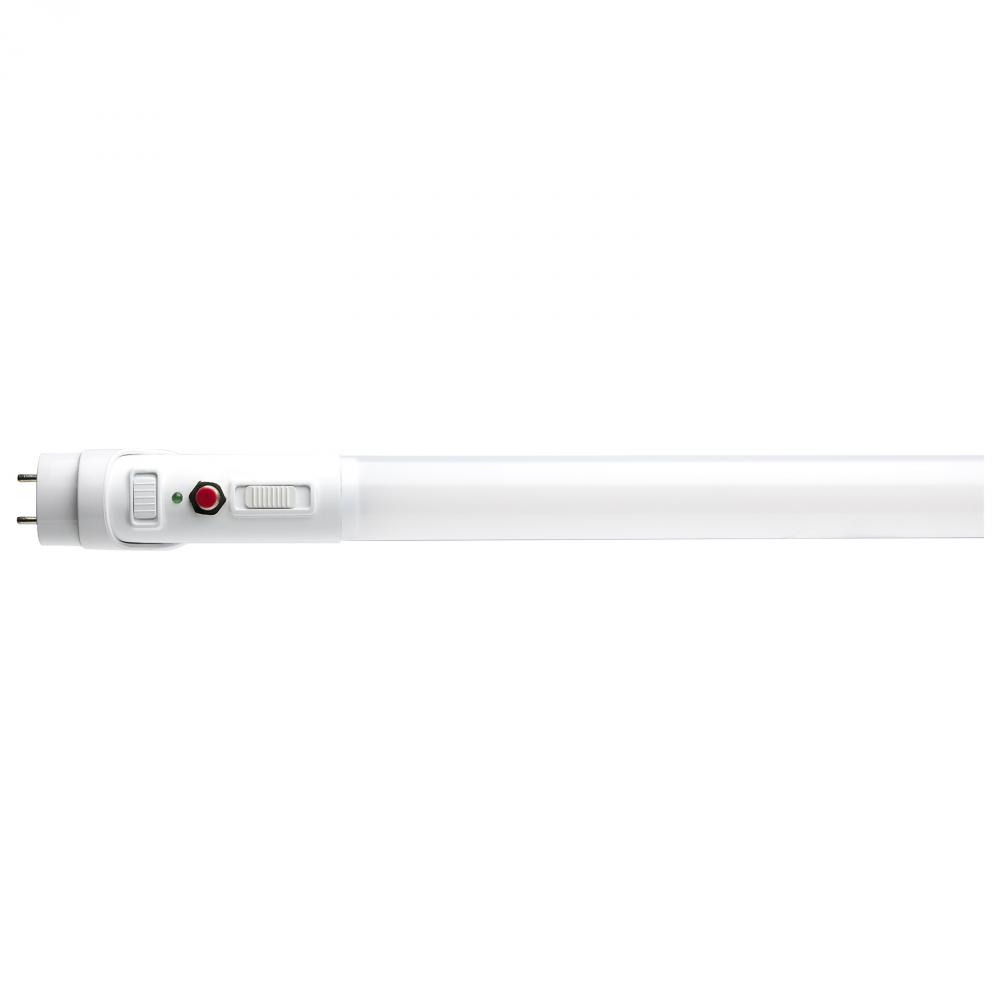 15 Watt 48 Inch T8 LED; 35K/40K/50K CCT Selectable; Ballast Bypass with Battery Backup; G13 Base;