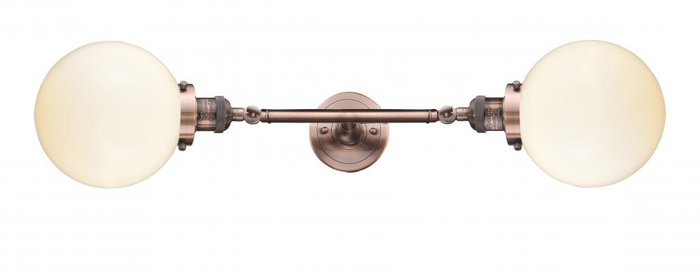 Beacon - 2 Light - 8 inch - Antique Copper - Adjustable Bath Vanity Light