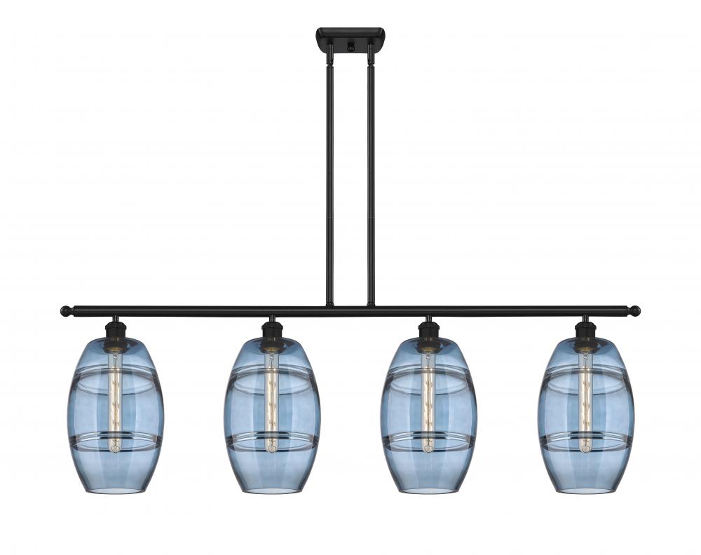 Vaz - 4 Light - 48 inch - Matte Black - Cord hung - Island Light