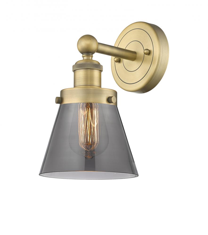 Cone - 1 Light - 6 inch - Brushed Brass - Sconce