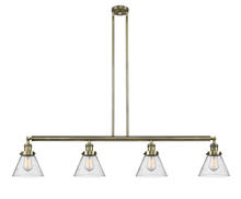 Innovations Lighting 214-AB-G44-LED - Cone - 4 Light - 52 inch - Antique Brass - Stem Hung - Adjustable Island Light