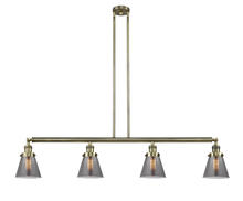 Innovations Lighting 214-AB-G63-LED - Cone - 4 Light - 51 inch - Antique Brass - Stem Hung - Adjustable Island Light