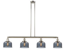 Innovations Lighting 214-PN-G73 - Bell - 4 Light - 53 inch - Polished Nickel - Stem Hung - Adjustable Island Light
