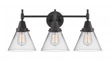 Innovations Lighting 447-3W-BK-G42-LED - Cone - 3 Light - 26 inch - Matte Black - Bath Vanity Light