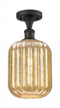 Innovations Lighting 516-1C-OB-G460-7ME - Preston Cylinder - 1 Light - 7 inch - Oil Rubbed Bronze - Semi-Flush Mount
