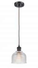 Innovations Lighting 516-1P-OB-G412 - Dayton - 1 Light - 6 inch - Oil Rubbed Bronze - Cord hung - Mini Pendant