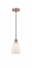 Innovations Lighting 616-1P-AC-G391 - Ellery - 1 Light - 5 inch - Antique Copper - Cord hung - Mini Pendant