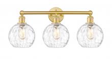 Innovations Lighting 616-3W-SG-G1215-8 - Athens Water Glass - 3 Light - 26 inch - Satin Gold - Bath Vanity Light