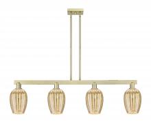 Innovations Lighting 716-4I-AB-G457-6ME - Preston Flute - 4 Light - 48 inch - Antique Brass - Cord hung - Island Light