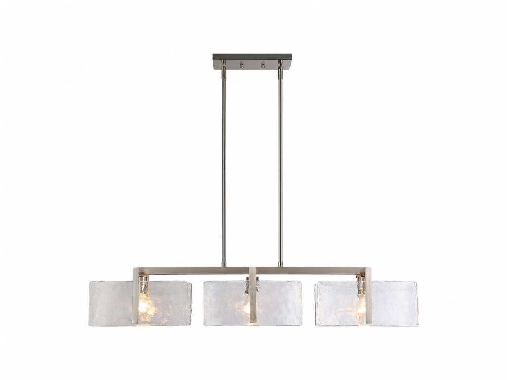 Duncan 3-Light Semi-Flush - Track Light in Matte Black with Clear Glass