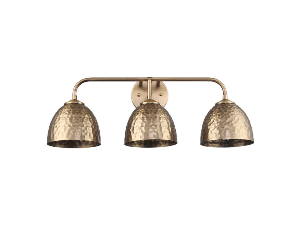 Shepard 3-Light Bath Vanity in Modern Brass with Modern Brass