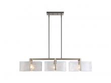 Golden 3164-LP PW-HWG - Duncan 3-Light Semi-Flush - Track Light in Matte Black with Clear Glass