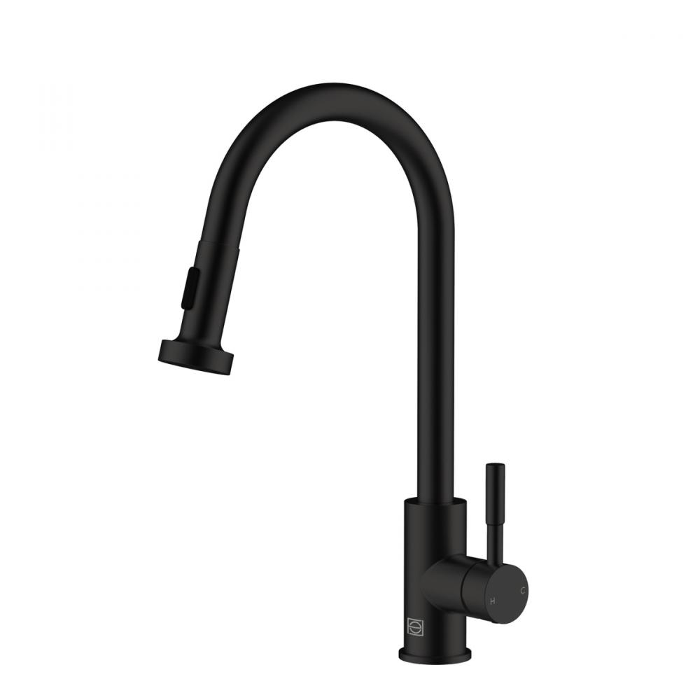 Kitchen Faucet 4 17/64" × 1‘ 4-5/32"  × 10 25/32" matte black