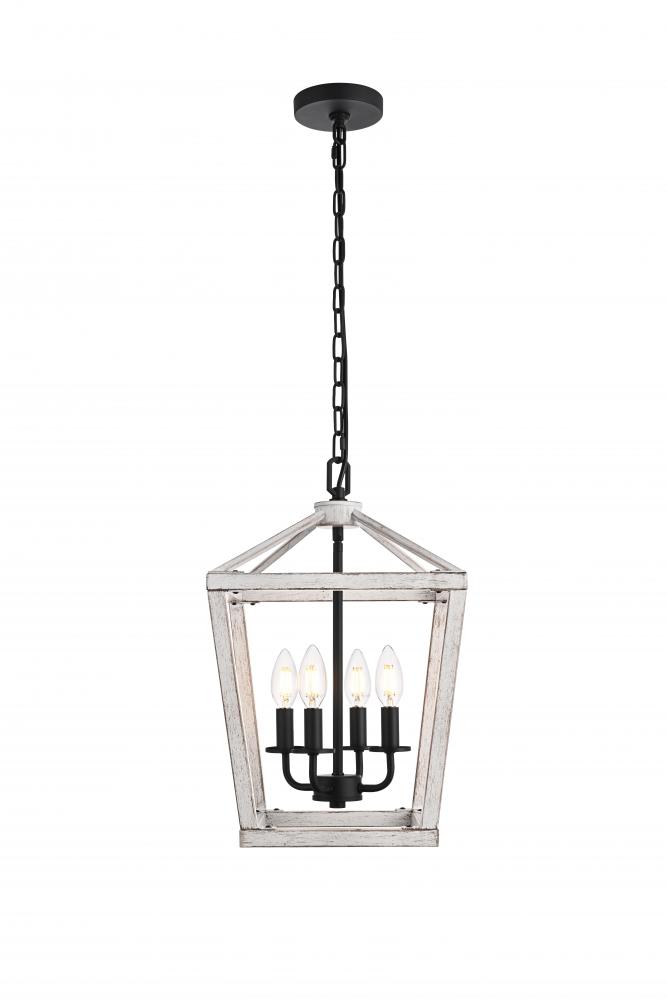Patio/Indoor Hanging W11.8"D11.8"H18.8" WoodGrain and Black