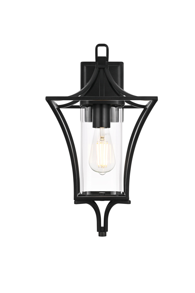 Belgrade 9.5 inch Outdoor Wall sconce in Black