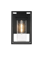 Elegant OD366W16BK - Morse 10 inch Outdoor Wall sconce in Black