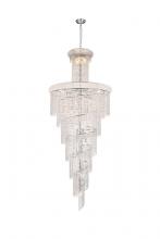Elegant V1800SR36C/RC - Spiral 32 Light Chrome Chandelier Clear Royal Cut Crystal