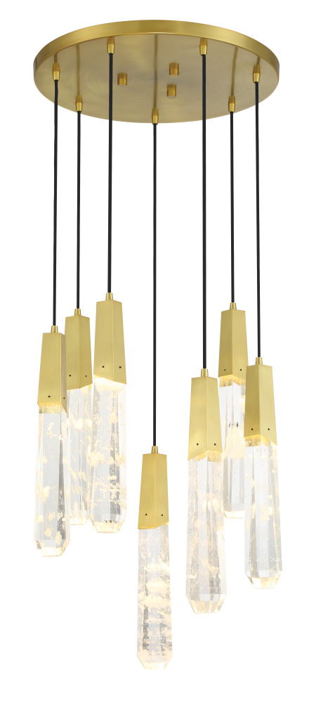 DRIFTING DROPLETS - 7 LIGHT LED PAN PENDANT