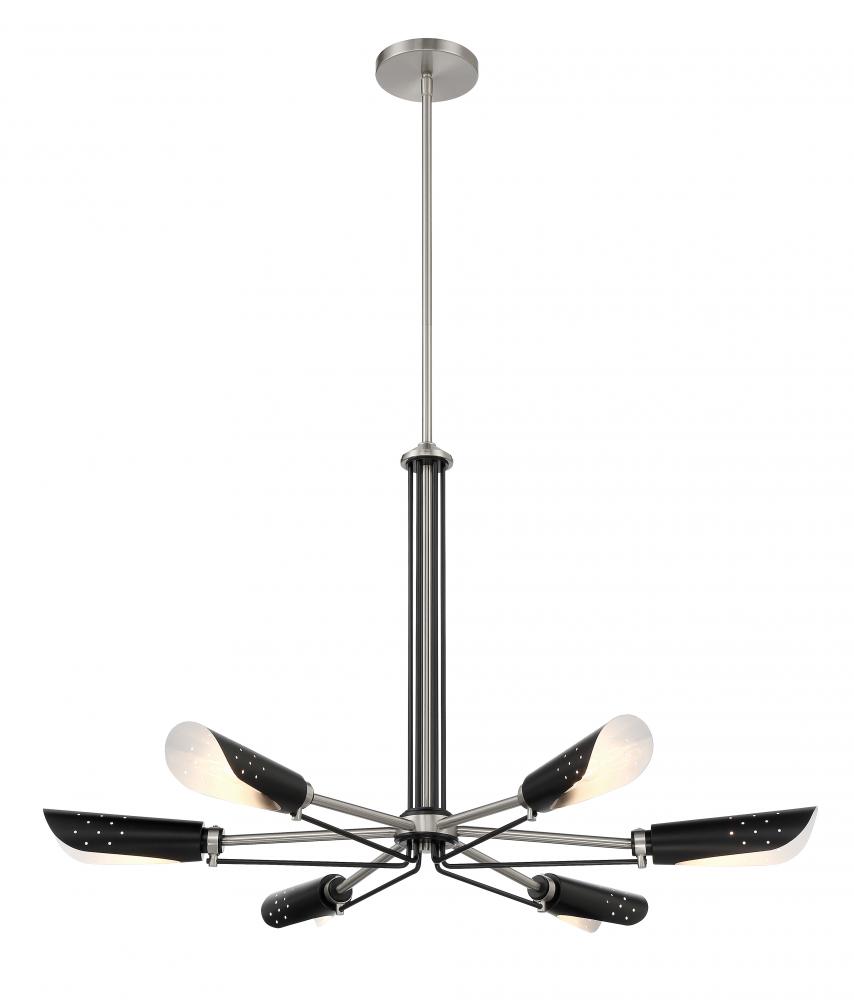 TURBINE - 6 LIGHT CHANDELIER