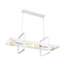 Nuvo 60/6725 - Prana - 4 Light Island Pendant - White Finish