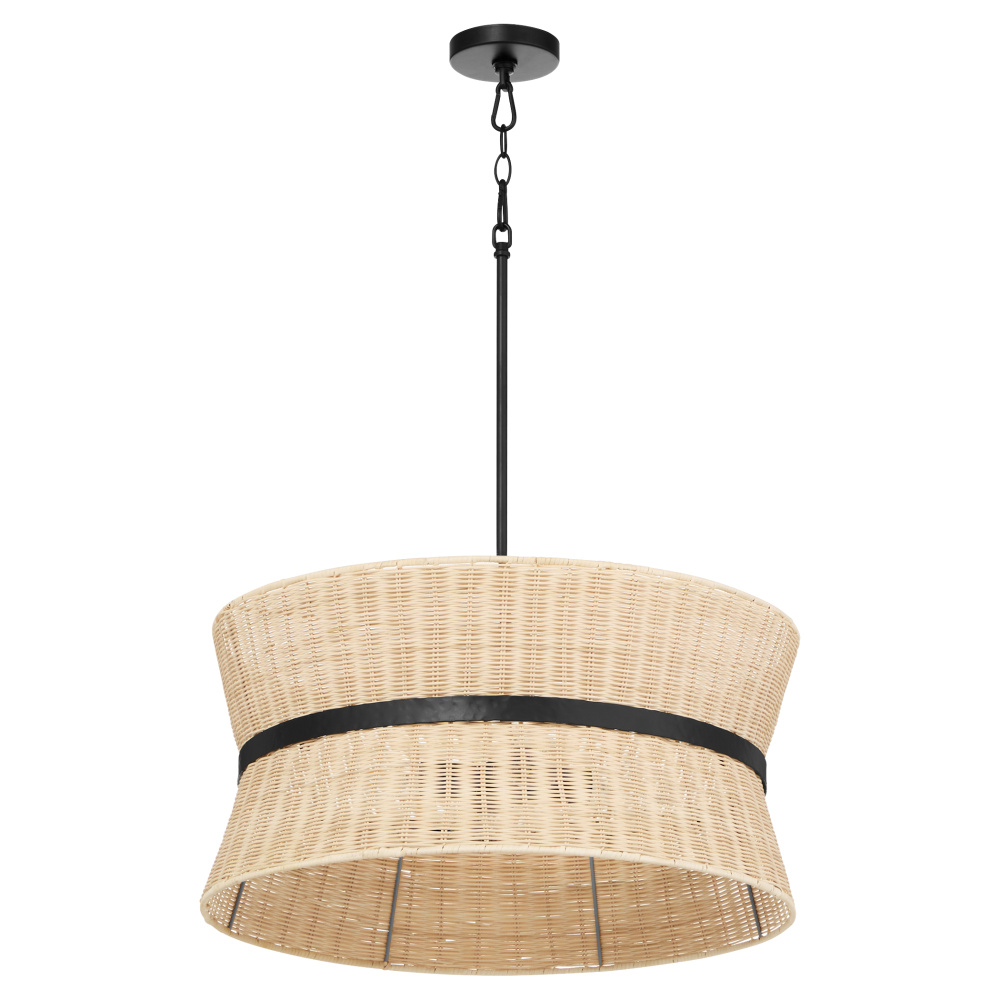 FAIRVIEW 4 LIGHT PENDANT - MATTE BLACK